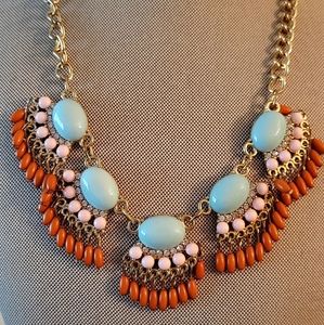 Mutil colored statement necklace